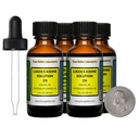 Lugol's Iodine / 2% Solution / 4 Oz in Four Amber Glass Bottles/Free Droppers/USA