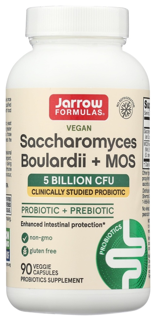 Jarrow Formulas Saccharomyces Boulardii Plus MOS 90 Count, 90 CT
