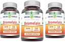 Amazing Formulas Bromelain Supplement | 500 Mg | 2400 GDU | 120 Veggie Capsules | Non-GMO | Gluten Free | Made in USA (3 Pack)