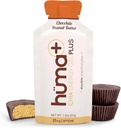 Huma Plus (Double Electrolytes) - Chia Energy Gel, Chocolate Peanut Butter, 24 Gels - Stomach Friendly, Real Food Energy Gels