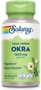 SOLARAY Okra Fruit 1600 mg - High Fiber Supplement for Wellness Support - Rich Source of Soluble Fiber - Equivalent of 6.4 g Fresh Okra per Serving, Vegan, 60-Day Guarantee - 25 Servings, 100 VegCaps