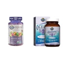 Garden of Life Organics Prenatal Gummies Multivitamin with Vitamin D3, B6, B12 & Oceans Mom Prenatal Fish Oil DHA, Omega 3 Fish Oil Supplement - Strawberry, 350m