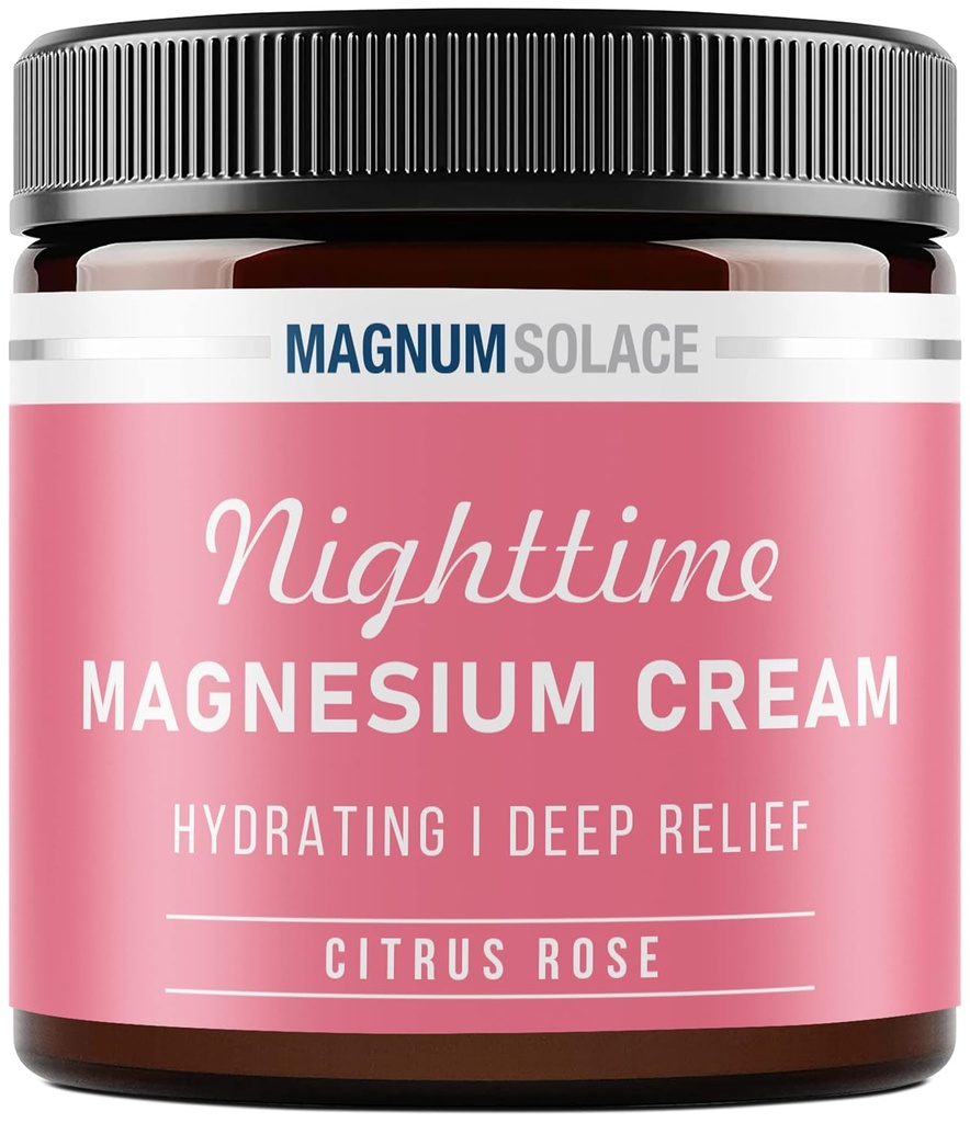 Magnesium Lotion – Nighttime Magnesium Cream – Applicera på Leg Muscles, Arms or Chest – Topical Magnesium Chloride – USA Made and Safe for Kids (Citrus Rose) 4 Fl Oz (Pack of 1)