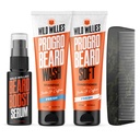 וויליס Wild Beard Care Kit, Biotin Fortified Shampoo ו- Conditioner עם Caffeine, שני בקבוקי 4Oz, מקדם צמיחה בריאה דובדבן
