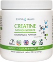 Eniva Health Kreatin Monohydrat pulver, Aminosyre, Mikronisert pulver, 70 Serveringer 5 G 12.3 oz, Muskelstøtte, Muskelvekst, Cellular Energy, Kognitiv fokus, Ultra-Pure, Farmasøytisk klasse