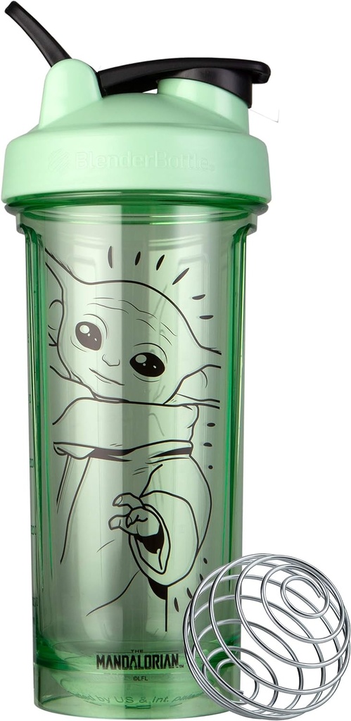 BlenderBottle Star Wars Shaker Bottle Pro Series Perfect for Protein Shakes and Pre Workout, 28-Ounce, The Child