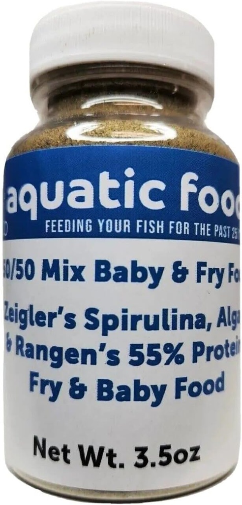 Aquatic Foods Inc. 50 / 50 Spirulina / Algae miltelių ir Rangen 's Soft Moist 55% proteinas Koi & Tropical Fish Fry Floating Food...