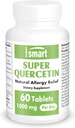 Supersmart - Super Quercetin 1000mg par jour (breveté QU995) - Supplément haute pureté Quercetin - Bioflavonoïdes naturels - Sans OGM et sans gluten - 60 comprimés