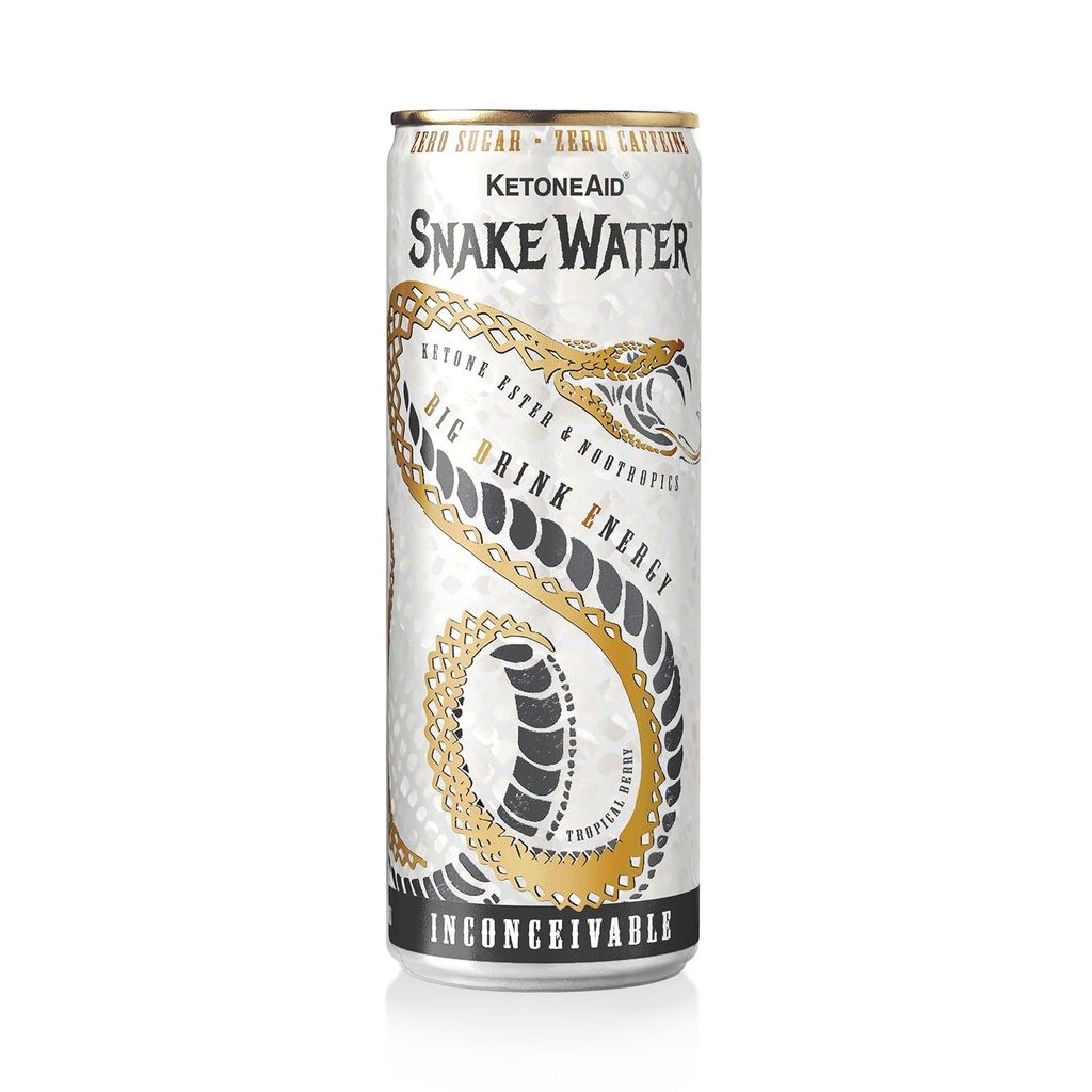KetoneAid SnakeWater Energy Drink 2023 Версия | Кетон Эстер плюс ноотропы, чтобы вылечить потерю | 12 Oz Can