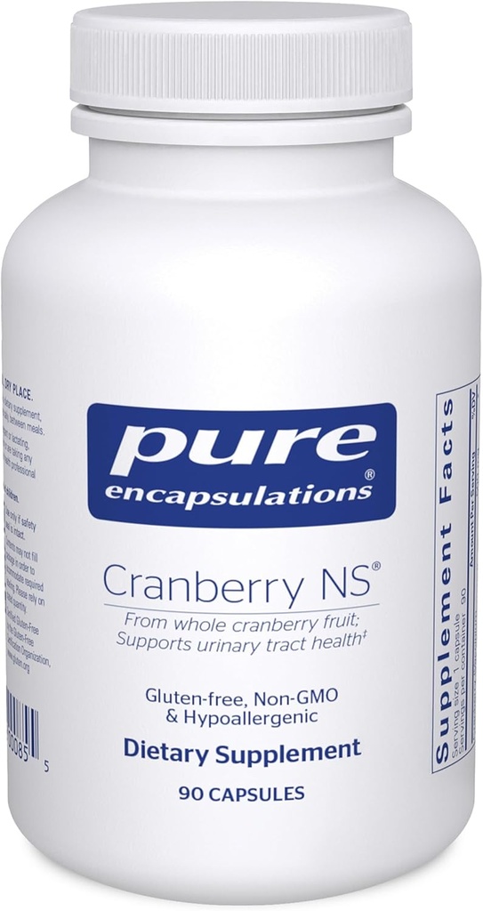 Pure Encapsulations Cranberry NS | Hypoallergene Ergänzung zur Unterstützung Urinary Tract Health | 90 Kapseln
