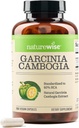 Naturewise Garcinia Cambogia - 60% izvleček koncentracije HCA, naravna podpora za telesne cilje in energijske ravni - Veganska, ne-GMO, Gluten Free - 180 kapsul[2-6 mesecev dobave]