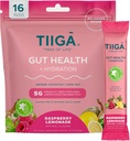 Tiiga Gut Health + Hydration Drink Mix — 7g Baobab, 5g Prebiotic Fiber, Electrolytes, No Dairy, Vegan, No Added Sugar, Digestion, Regularity, " Constipation — 16 Servings