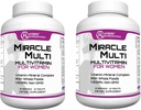 Hübriidsed Nutraceuticals MiracleMulti Naised Multivitamiinid Probiootikumid, Biotiin, Foolhape, Ensüümid + Puu- ja köögiviljasegu - Immune Support, Heart Health, Energy: 60 Servings (Non-GMO) (2)