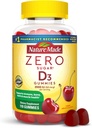 Nature Made Zero Sugar Vitamin D3 Gummies 2000 IU (50 мкг) Per Serving, Bone & Immune Support, Aspartame Free, 110 Vitamin D Gummies, 55 Day Supply