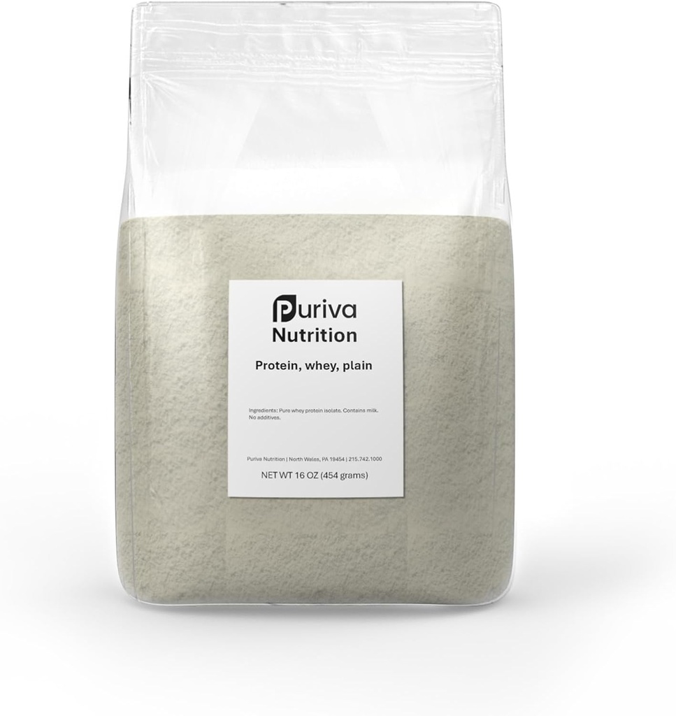 Protein Powder, Whey Protein Isolate, Plain, 1 Pfund