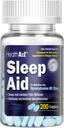HealthA2Z Sleep Aid 200 Caplets, Diphenhydramine HCl 25mg, Regular Strength Sleeping Pills, 200 Caplets