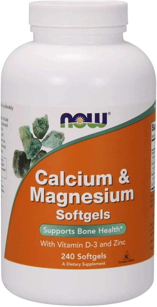 Nüüd Foods Calcium & Magnesium Softgel, 240 Count