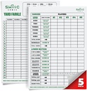 SWOOC Games - 5 Big Premium Ламіновані Yardzee & Farkle Score Cards (11.5in x 8in) з Правилами - Великий багаторазовий сухих еразових колодок для гігантських відкритий посуд