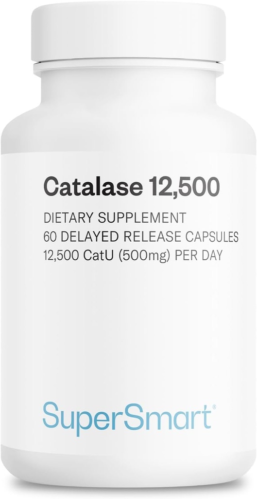 Supersmart - Catalase 500mg per dag (12500 CATU) - Natuurlijke Enzyme - Anti grijs haarsupplement 