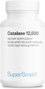 Supersmart - Catalase 500mg per Day (12500 CatU) - Natural Enzyme - Anti Gray Hair supplement - Non-GMO " Gluten Free - 60 Delayed Release Capsules