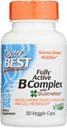Cel mai bun complex B complet activ al doctorului, non-GMO, Gluten Free, Vegan, Soy Free, Sprijină Producţia de energie, 30 Veggie Caps