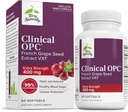 Terry Naturally Clinical OPC Extra Strength - Cardiovascular Health & Focus Support - Integratore con Estratto di semi di Uva - Integratore di supporto immunitario - 60 Softgels