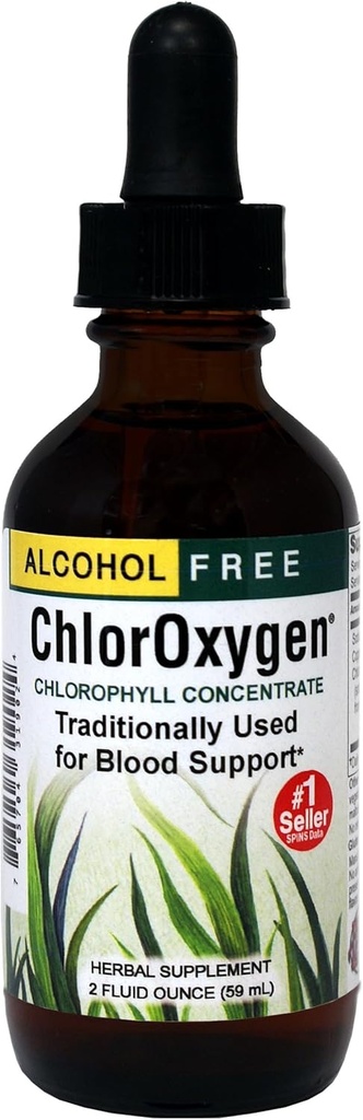Herbs Etc. ChlorOxygen Chlorophyll Konzentrat - Highly-Concentrated Energy Support - Aids Gesunde Blutzirkulation - Natürliche Vitalität Unterstützung - Alkoholfrei - Mint, 2 fl oz (Über 132 Servierungen)