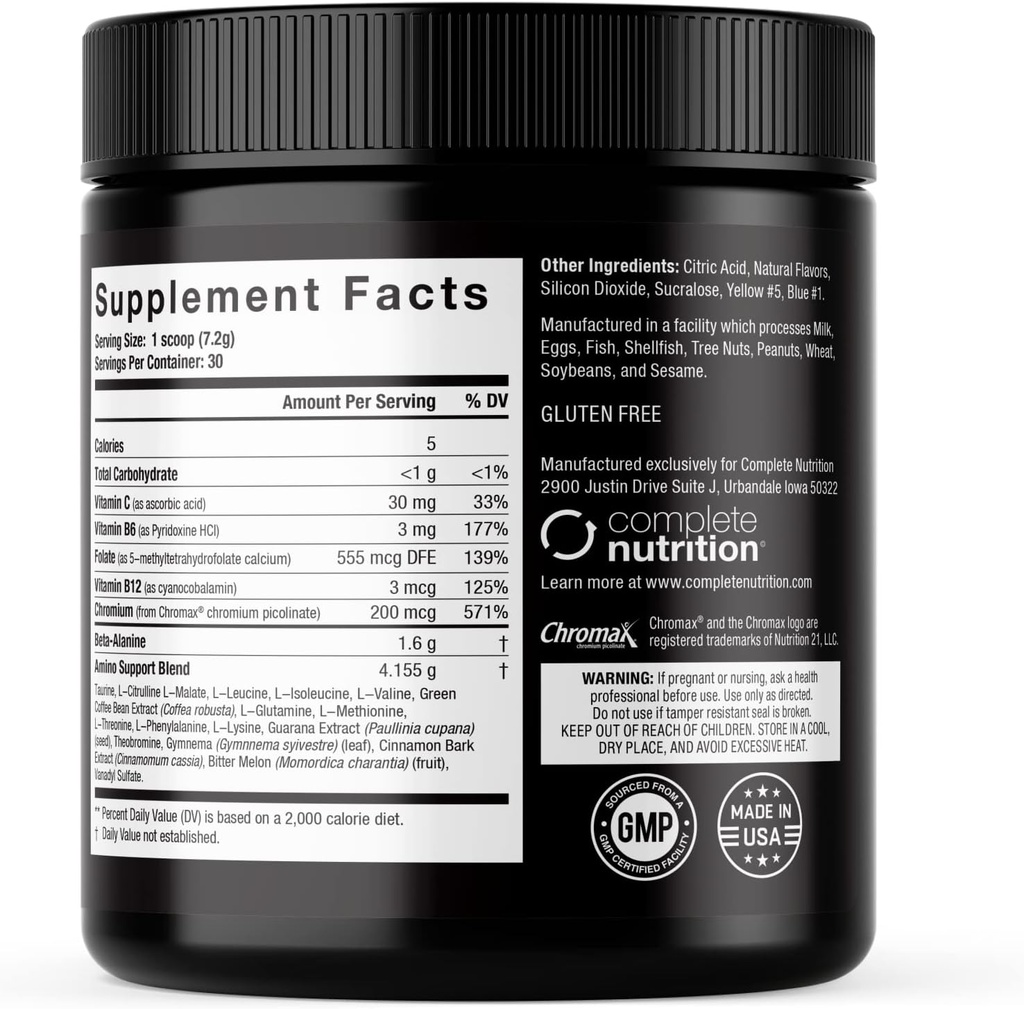 Elite Golite Gold Amino Uptake, Zelené jablko, Amino Acid Supplement, Zvýšenie energie, Podpora svalovej obnovy, Beta Alanyne, L Citrulín, (30 porcií)