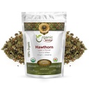 Organic Way Hawthorn Leaf and Flower Cut & Sifted (Crataegus monogyna) - Herbal Tea | European Wild-Harvest | USDA & Kosher Certified | Non GMO & Gluten Free | Origin - Albania (4 Oz)