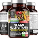 N1N Premium Plante Basert Multivitamin [42 kraftige ingredienser] Menn og kvinner Daglige Multivitaminer med rå grønnsaker og frukter, Probiotika, Alfafa, Echinacea, Spirulina og Digestive Enzymer, 90 tabletter