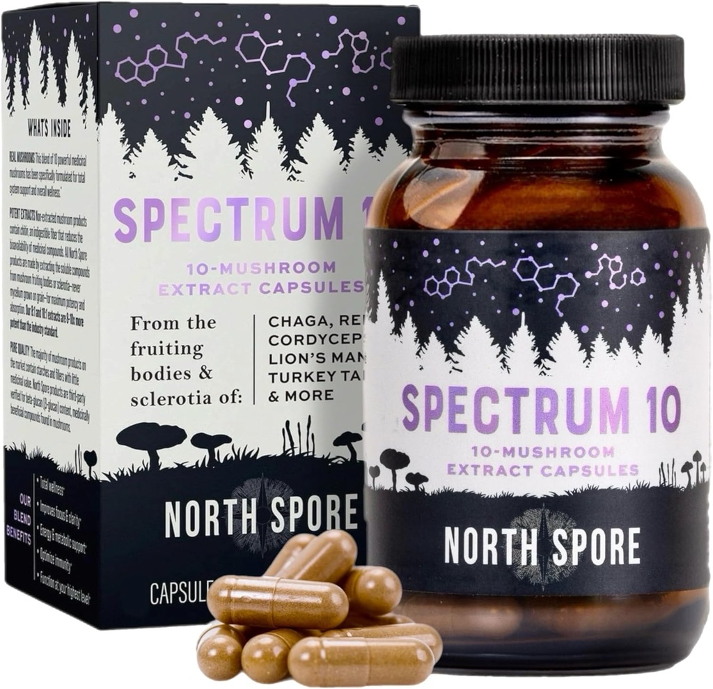 North Spore Biologische 'Spectrum 10' Paddestoel Extract Capsules 