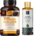 Turmeric Curcumin Capsules and Ayurvedic Herbal Hair Oil