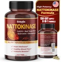 Nattokinase med CoQ10 + Red Yeast Rice Quercetin + Bromelain -Immune Booster - USA Made & Tested (150-dagars Supply (Pack of 1))