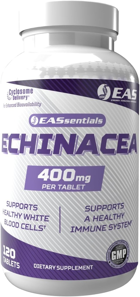 EASS Expression and ประยุกต์ใช้วิทยาศาสตร์ Echinacea 400mg | Tri Blend Mative | Immun & Resprication   Gluten Free, Not GMO | ดีกว่า absorpation with Cyclostosy   120 tables