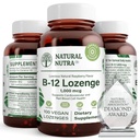 Natural Nutra Vitamin B12 Supplement, Helps to Increase Energy Levels, Essential for Healthy Nervous System, Helps to Improve Mood & Mental Health, Supports Cardiovascular System, 100 Lozenges
