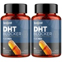 DHT Blocker for Men with Saw Palmetto & Biotin, Hair Growth Formula in Liquid-Filled Capsules, Hair Loss Supplements, Hair Regrowth Vitamins, Proprietary Herbal Blends - 90 Capsules(2 Bottle)