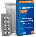 VISTAsolv Extra sila DAO Enzyme Supplement for Histamín Food Intolerance - Eases Digestive Discomfort - Patented Tech - Made in Austria - 10 Pack
