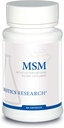 生物研究 MSM Potent 硫磺增生,Collagen Production,健康发型,Skin & Nails,肌肉和联合舒适. 60个顶盖