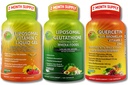 Liposomal Vitamin C 1100mg Liquid Gel Capsules - Bundle up with - Liposomal Glutathione 500mg Supplement, Master Antioxidant & Detoxifier & Quercetin with Bromelain Vitamin C and Zinc