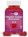 Maxi Health Women's Organic Prenatal Gummies - Kosher Cherry Flavored Pre Natal Gummy - Prenatal Vitamins for Women with Folic Acid and Iron for Fetal Development, 60 Count