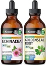 BIO KRAUTTER Echinacée Teinture 4 Fl. Oz. & Teinture de selle d'or 4 Fl. Oz.