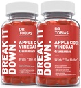 Dr Tobias Apple Cider Vinegar Gummies med Modern, 500mg ACV per Servering, Plus Folate, B6, B12 & Iodine, stöder Digestive Health, Gut Cleanse & Detox, Vegan, 120 Gummies