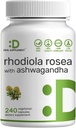 交易供应 Rhodiola Rosea with Ashwagandha, 240 Veggie Capsules – 最大强度 10:1 根取出 – 为放松、能和脑健康提供适应性补充 * – 非GMO