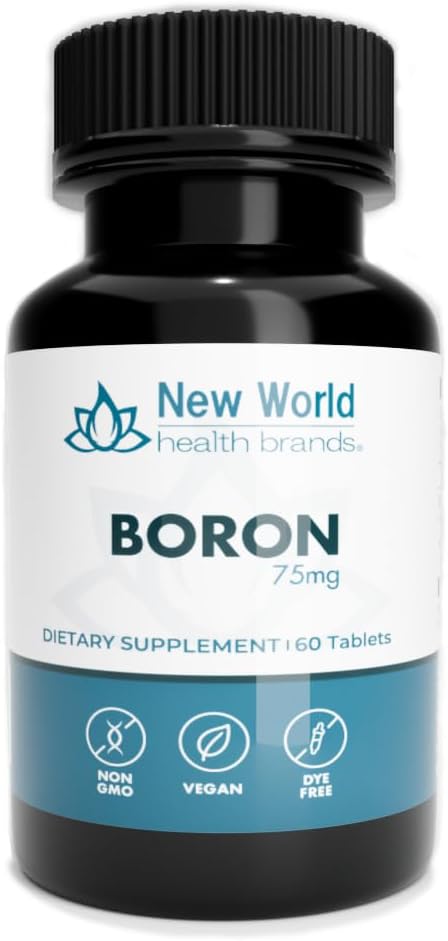Boron Mineral Supplement 75mg | 60 Count - Trace Minerals Your Body Needs to Maintain Optimal Health and Wellness