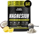 Magnesium Glycinate Powder Supplement - L-Theanine, Ashwagandha, Valerian Root - Hög Absorption - Stöder Muscle Repair - Grundad av James Rodriguez - 30 portioner (Coconut Lemonade)
