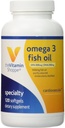 The Vitamin Shoppe Omega 3 Fish Oil 1000mg, EPA 300mg " DHA 200mg, Purity Assured, Molecularly Distilled to Support Cardiovascular, Joint and Brain Health (120 Softgels)