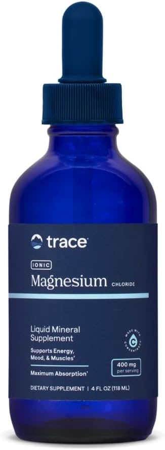 Trace Minerals Ionic Magnésio - Líquido Ionic Magnésio para apoiar Imune, Cérebro e Saúde do Coração - Suplemento para Ajuda Energia e Vitalidade - Suplemento com Magnésio e Sódio - 4 fl oz (30 Servings)
