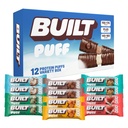 Built Bar, Puff Protein Bars, Variety Pack, Collagen, On-the- go Snacks, Reggeli Bár, Vegyes Sampler, 12 Pack