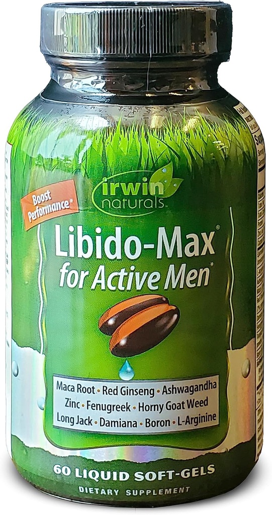 Irwin Naturals Libido-Max aktiivsetele meestele 60 Sgelit